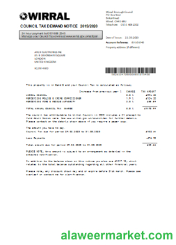 Wirral council tax business bill, SCR